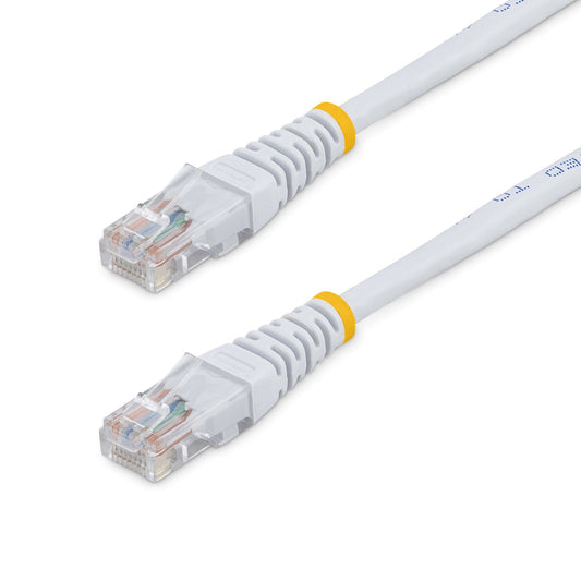 StarTech15m Cat5e White Molded RJ45 UTP Cat 5e Patch Cable - 15 m Patch Cord