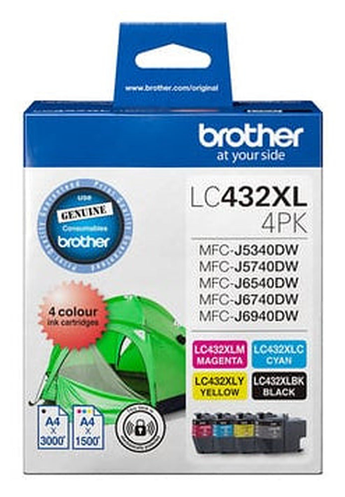 Brother LC432XL4PKS ink cartridge 4 pc(s) Original High (XL) Yield Black, Cyan, Magenta, Yellow