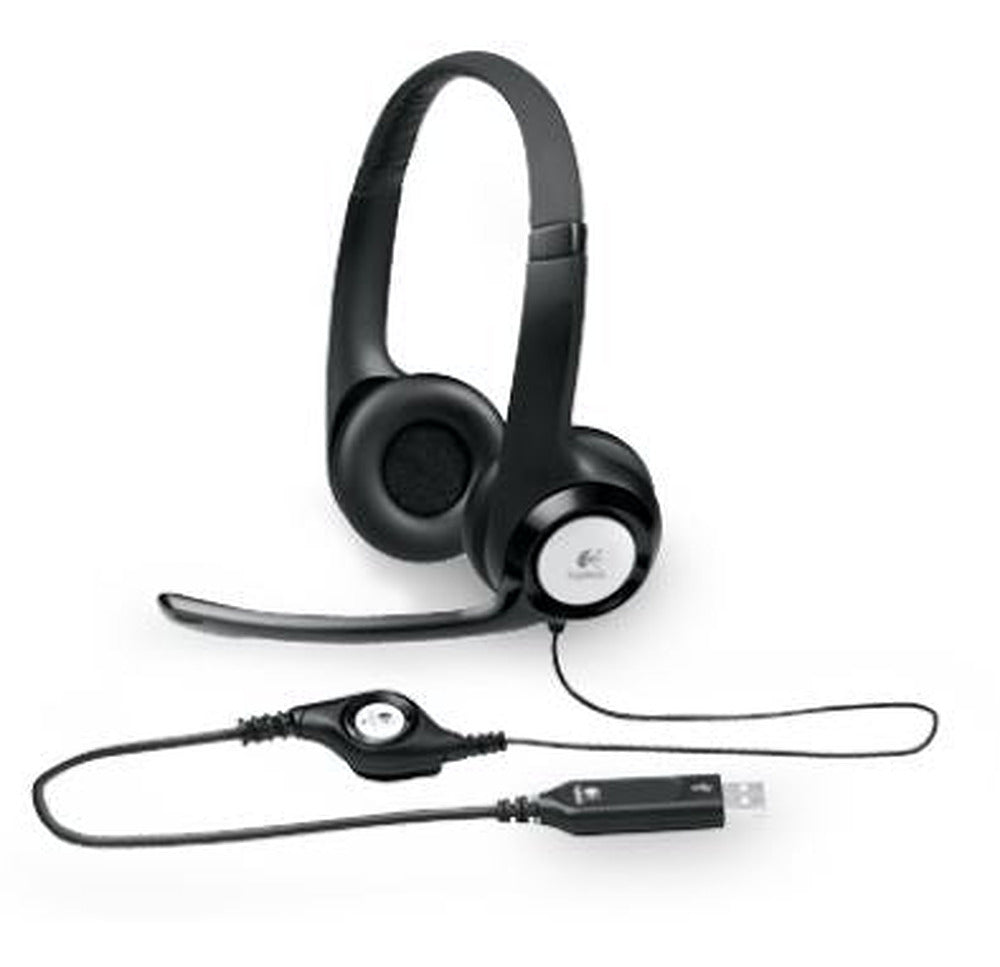 Logitech H390 USB Headset Adjustable USB with Noise Cancelling Microphone