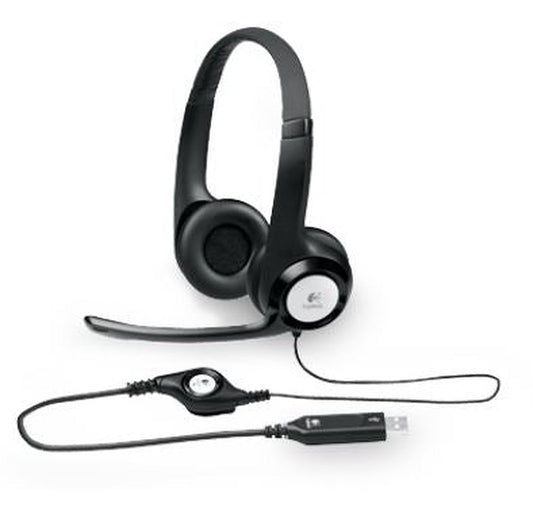 Logitech H390 USB Headset Adjustable USB with Noise Cancelling Microphone