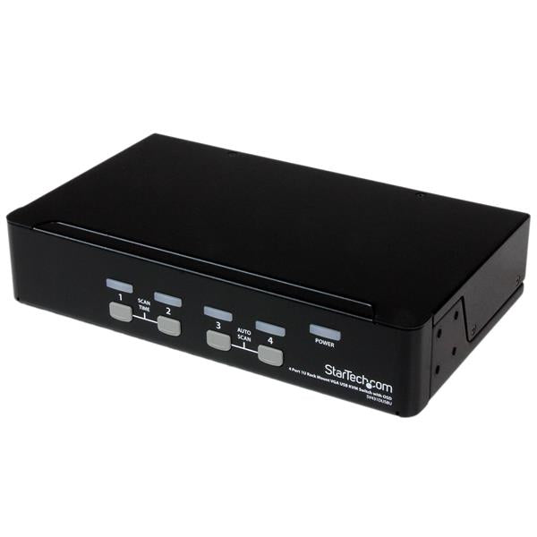 StarTech.com 4 Port 1U Rackmount USB KVM Switch with OSD - TAA product image