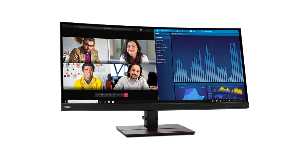Lenovo ThinkVision P34w-20 computer monitor 86.7 cm (34.1") 3440 x 1440 pixels Wide Quad HD LED Black - Lenovo