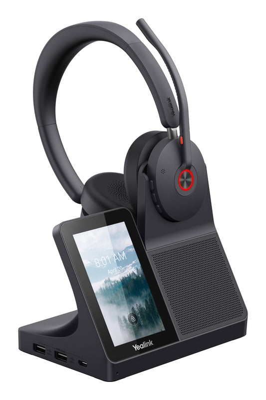 Yealink WH68 Workstation Headset Wired & Wireless Head-band Calls/Music USB Type-C Bluetooth Charging stand Black product image