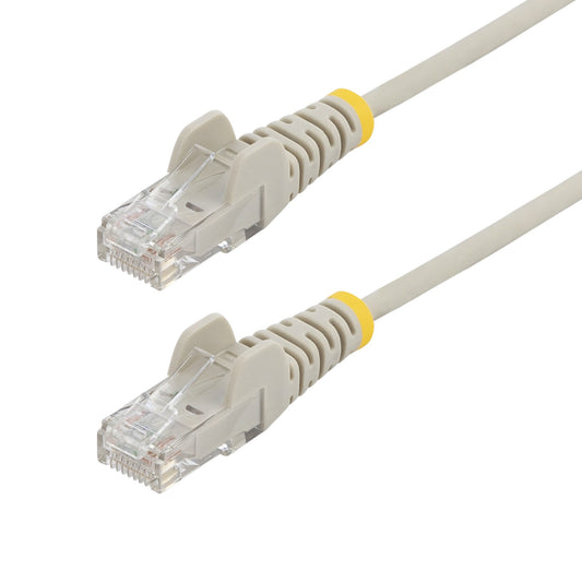 StarTech.com 7m Gray Slim CAT6 Ethernet Cable, Snagless, 100W PoE, UTP, LSZH, 28AWG Pure Bare Copper Wire, Slim RJ45 Network Patch Cord w/Strain Reliefs, Individually Tested product image