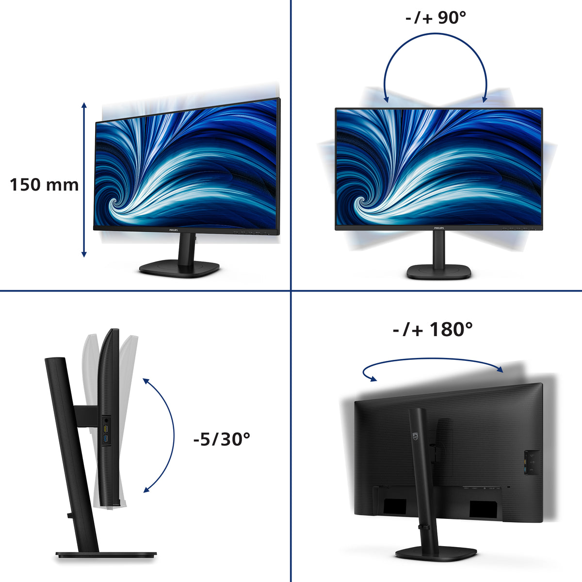 Philips 27B2N3500J/75 computer monitor 68.6 cm (27") 2560 x 1440 pixels 2K LCD Black
