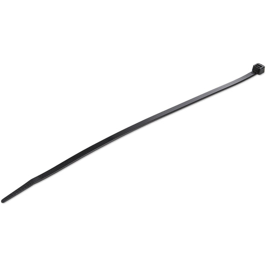 StarTech 10"(25cm) Cable Ties - 1/8"(4mm) wide, 2-5/8"(68mm) Bundle Diameter, 50lb(22kg) Tensile Strength, Nylon Self Locking Zip Ties w/Curved Tip, 94V-2/UL Listed, 1000 Pack - Black