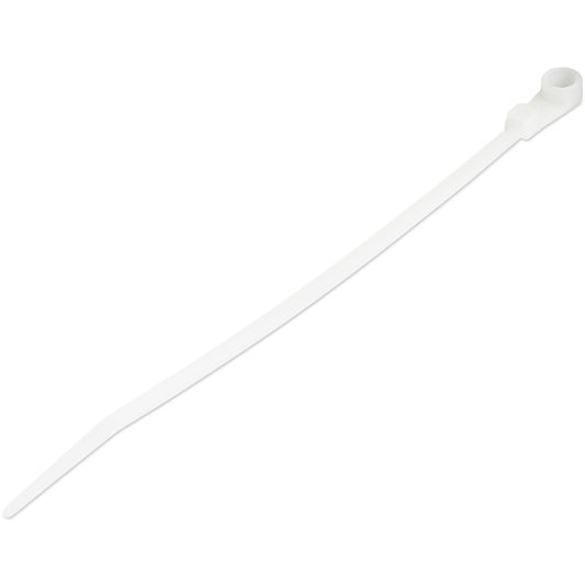StarTech.com 6"(15cm) Cable Ties with Mounting Hole - 1/8"(3mm) wide, 1-1/2"(40mm) Bundle Dia. 40lb(18kg) Tensile Strength, Nylon 66 Self Locking Ties w/Screw Hole, UL Listed, 100 Pack - TAA product image