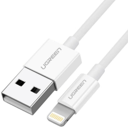 Ugreen cable USB 2.0 A lightning 2m, 5V/2.4A iPhone 7 / 7plus / 6S/ 6 / 6 Plus, iPhone 5s/5c/5, iPad Mini/Mini 2, iPad 1 m White product image