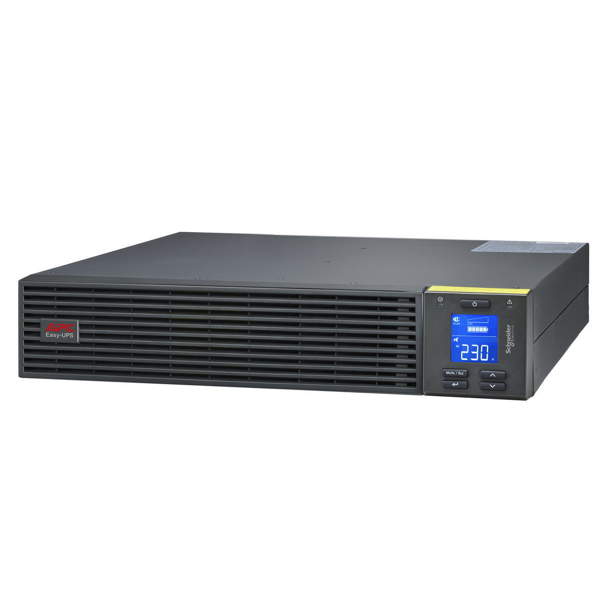 APC Easy UPS On-Line, 3kVA/2700W, Rackmount 2U, 230V, 6x IEC C13 + 1x IEC C19 outlets, Intelligent Card Slot, LCD, W/O rail kit - APC