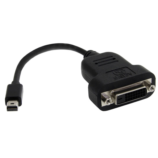 StarTech.com Mini DisplayPort to DVI Adapter - Active Mini DisplayPort to DVI-D Adapter Converter - 1080p Video - mDP or Thunderbolt 1/2 Mac/PC to DVI Monitor Dongle, mDP to DVI Single-Link product image