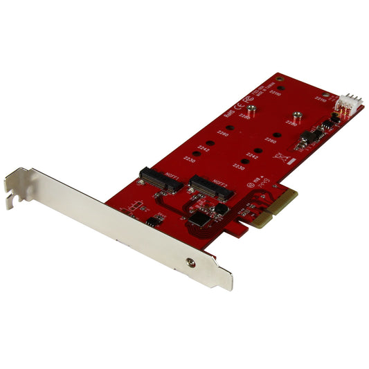 StarTech.com 2x M.2 SATA SSD Controller Card - PCIe - TAA product image