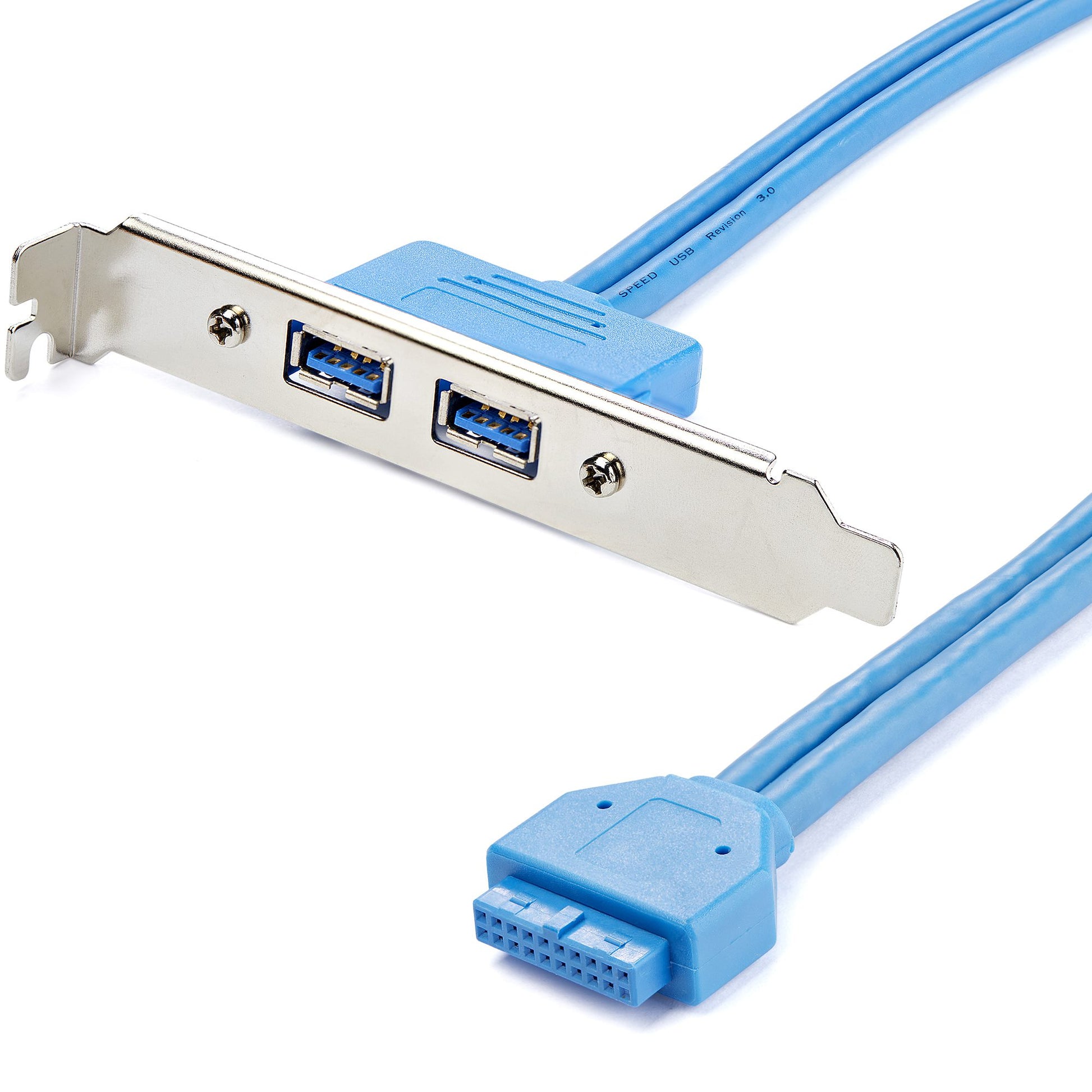 StarTech.com 2 Port USB 3.0 (5Gbps) A Female Slot Plate Adapter product image