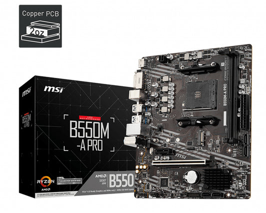 MSI B550M-A PRO motherboard AMD B550 Socket AM4 micro ATX