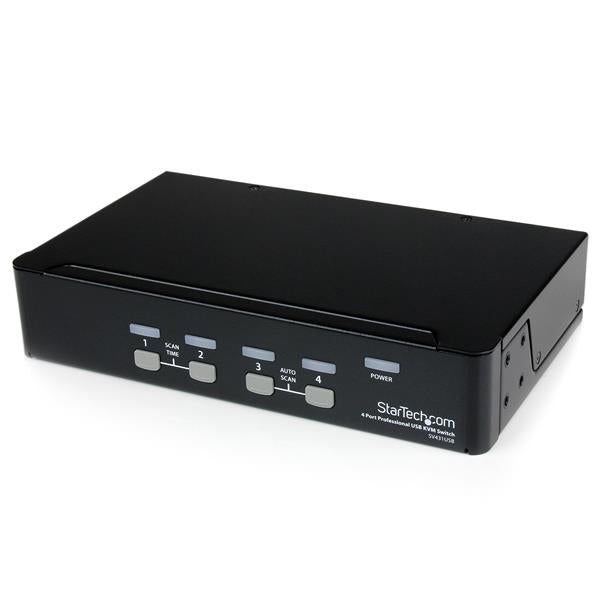 StarTech.com 4 Port Professional VGA USB KVM Switch with Hub - TAA product image
