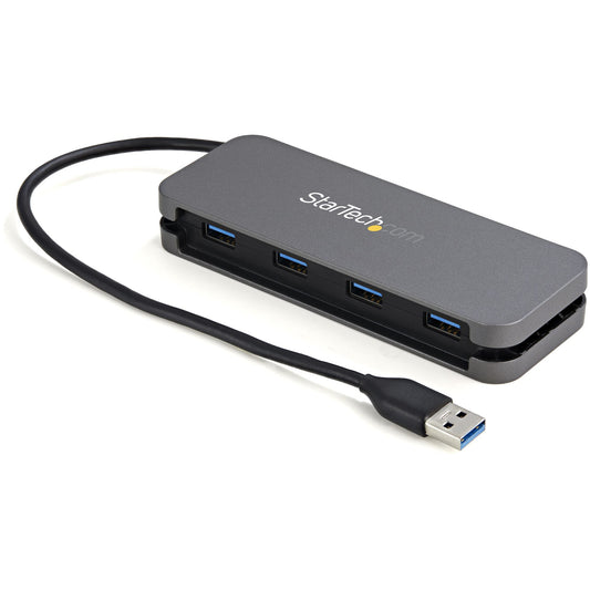 StarTech.com 4 Port USB 3.0 Hub - USB-A to 4x USB-A - SuperSpeed 5Gbps Portable USB 3.2 Gen 1 Type-A Hub - USB Bus Powered - Laptop/Desktop USB Hub with Long Cable 28cm & Cable Management product image