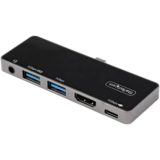 StarTech.com USB C Multiport Adapter - USB-C to 4K 60Hz HDMI 2.0, 100W Power Delivery Pass-Through Charging, 3-Port...