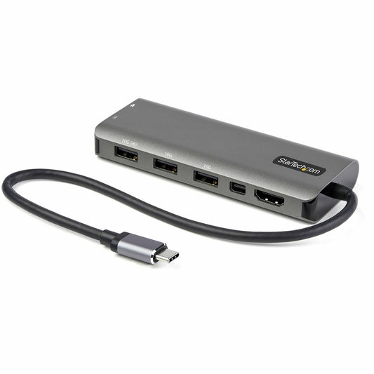 StarTech.com USB C Multiport Adapter - USB-C to HDMI or Mini DisplayPort 4K 60Hz, 100W Power Delivery Pass-Through,...