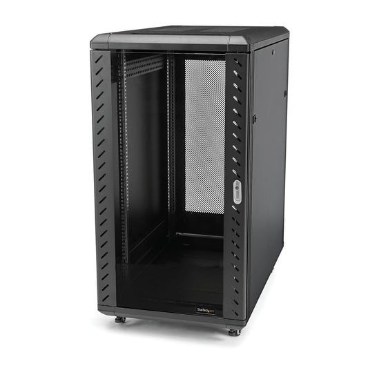 StarTech.com 18U Enterprise-Grade Flat Pack Server Rack Cabinet, 19in Enclosed 4-Post Rack with 29in (75cm) Mounting Depth and 1764lb (800kg) Weight Capacity product image