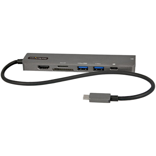 StarTech.com USB-C Multiport Adapter Hub, USB-C to 4K 60Hz HDMI, Gigabit Ethernet and 100W Laptop Charging for...