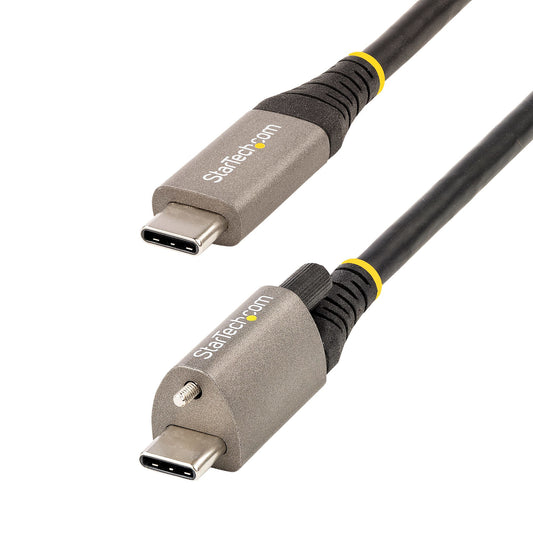 StarTech.com 50cm (20in) USB-C Cable, Top Screw Locking, USB 10Gbps, 100W (5A) Power Delivery, 8K 60Hz / 4K 144Hz DP Alt Mode - Thunderbolt Compatible product image
