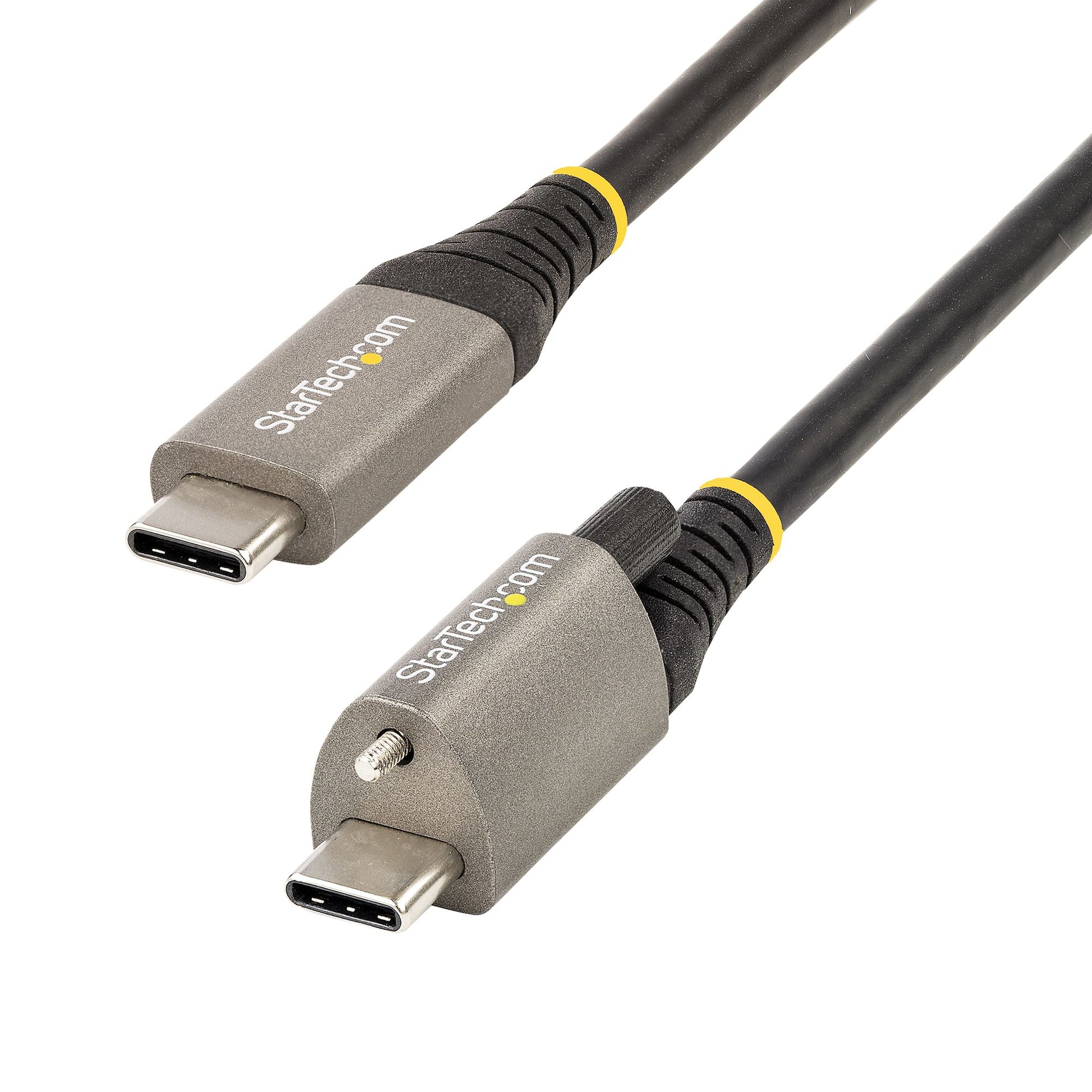 StarTech.com 3ft (1m) USB-C Cable, Top Screw Locking, USB 10Gbps, 100W (5A) Power Delivery, 8K 60Hz / 4K 144Hz DP Alt Mode, USB-IF Certified - Thunderbolt Compatible product image