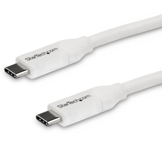 StarTech.com 13ft (4m) USB-C Fast Charging Cable, Charge & Sync, 100W (5A) PD, USB 2.0, USB-IF Certified - White USB C Charging Cord product image