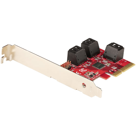 StarTech.com SATA PCIe Card - 6 Port PCIe SATA Expansion Card - 6Gbps - Low/Full Profile - Stacked SATA Connectors - ASM1166 Non-Raid - PCI Express to SATA Converter - TAA product image