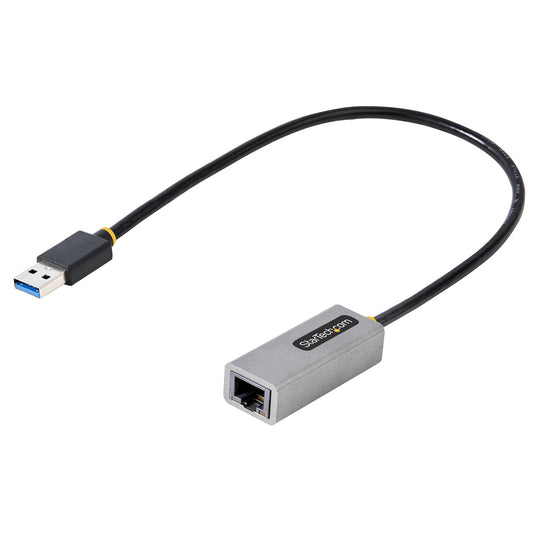 StarTech USB 3.0 to Gigabit Ethernet Network Adapter - 10/100/1000 Mbps, USB to RJ45, USB 3.0 to LAN Adapter, USB 3.0 Ethernet Adapter (GbE), 11in Attached Cable, Driverless Install