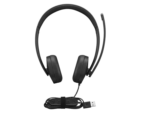 Lenovo 4XD1P83425 headphones/headset Wired Head-band Calls/Music USB Type-A Black product image