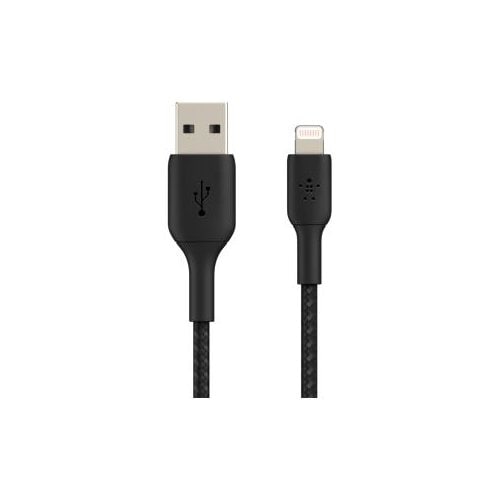 Belkin BOOST CHARGE LIGHTNING TO USB-A BRAIDED CABLE 0.15M BLACK (CAA002BT0MBK)