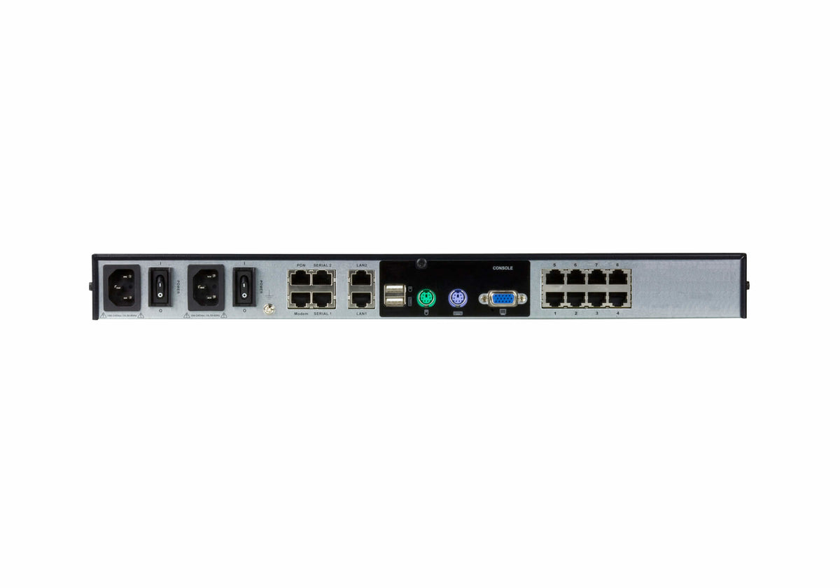 ATEN 8-Port 2-Bus CAT5e/6 KVM Over IP Switch, LUC (Laptop USB Console), with Audio & Virtual Media Support