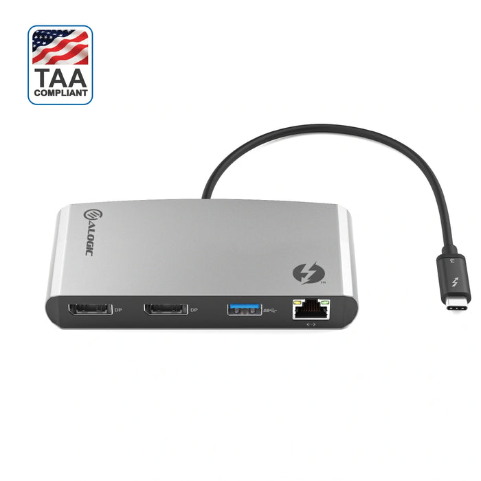 ALOGIC THUNDERBOLT3 DUAL DOCKING STATION 4K (TB3D2DPBL-SGR)