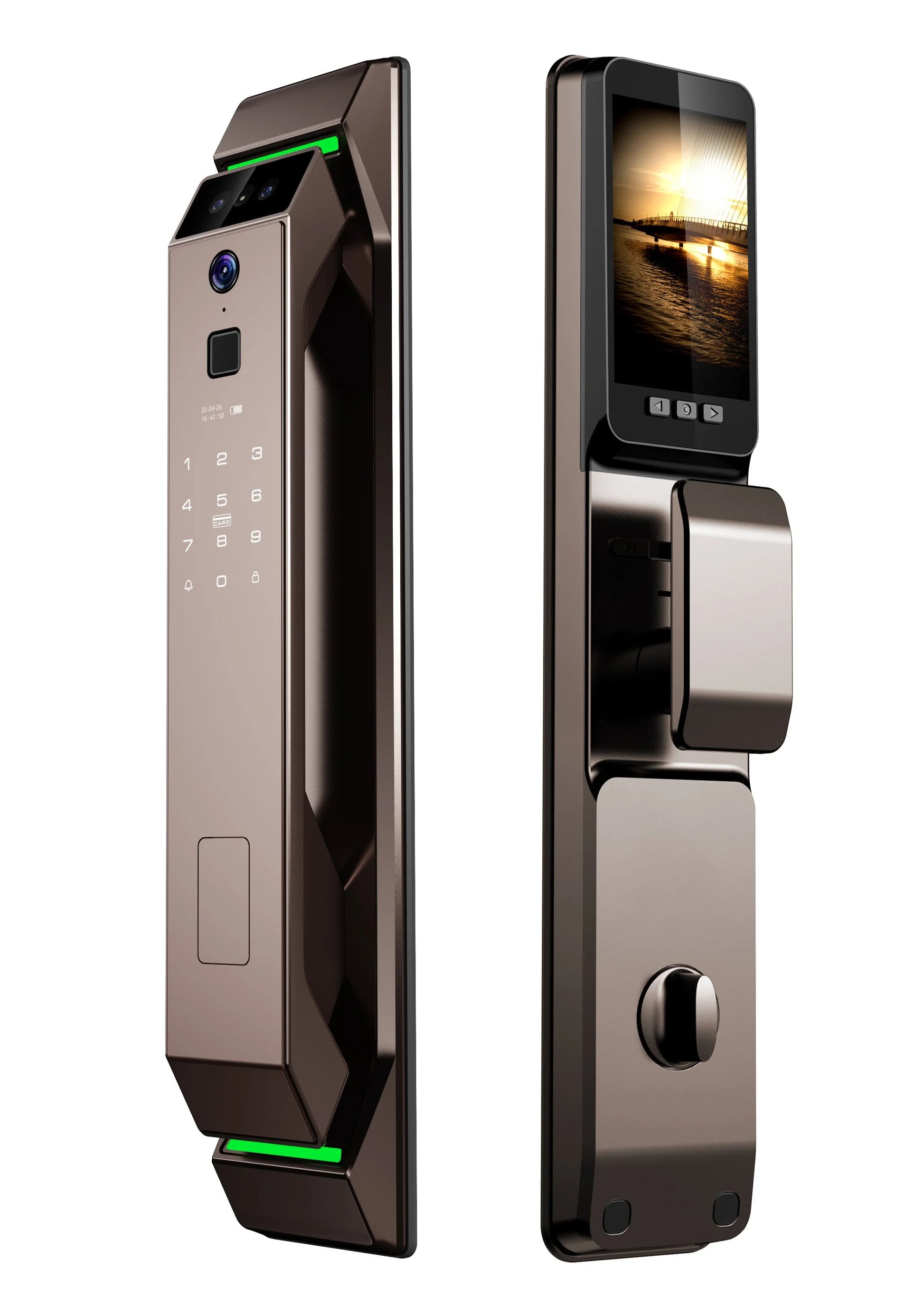 Automations Smart V2 smart lock bronze angled view
