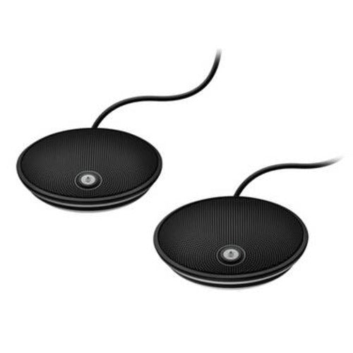 Logitech GROUP Expansion Microphones, 2× Mics included, Plug‐and‐Play, Superior Audio,