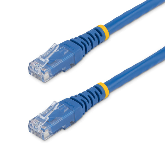 StarTech.com 2ft CAT6 Ethernet Cable - Blue CAT 6 Gigabit Ethernet Wire -250MHz 100W PoE RJ45 UTP Molded Network/Patch Cord w/Strain Relief/ Individually Tested product image