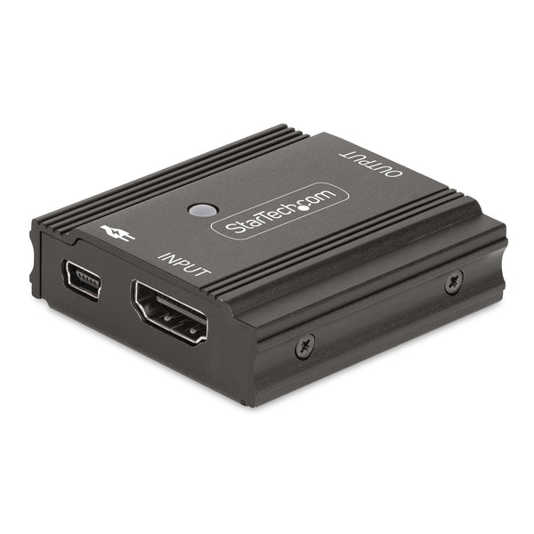 StarTech33ft (10m) 8K 60Hz HDMI Signal Booster, Active HDMI 2.1 Inline Repeater and Video Signal Amplifier up to 8K 60Hz/4K 144Hz, Compact HDMI Cable Extender - HDMI Signal Extension