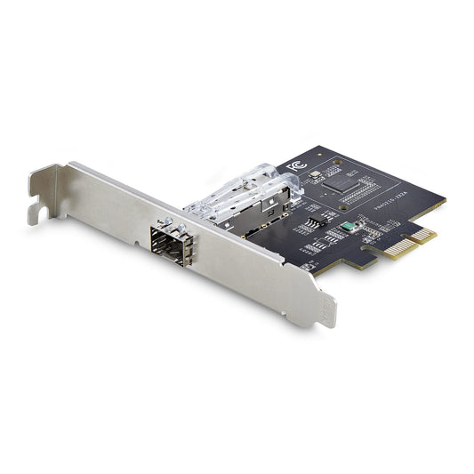 StarTech 1-Port GbE SFP Network Card, PCIe 2.1 x1, Intel I210-IS, 1GbE Controller, 1000BASE Copper/Fiber Optic, Single-Port Gigabit Ethernet NIC, Desktop/Server Backplanes - Windows and Linux Compatible