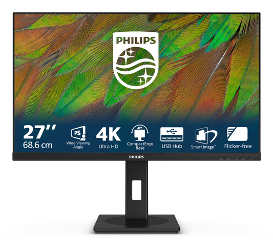 Philips 3000 series 27B1N3800/75 computer monitor 68.6 cm (27") 3840 x 2160 pixels 4K Ultra HD LCD Black - Philips