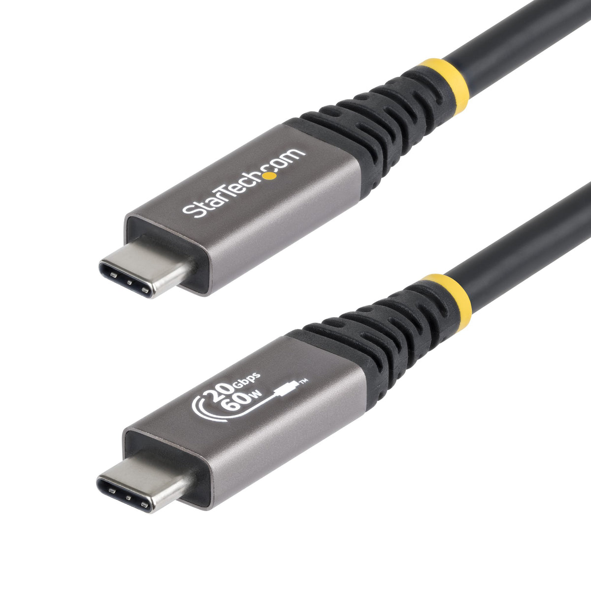 StarTech.com 3m (10ft) USB4 Cable, 20Gbps, USB-IF Certified USB-C Cable, 60W PD, 4K 120Hz DP 2.1, TPE Jacket, Black USB-C Cord - StarTech.com