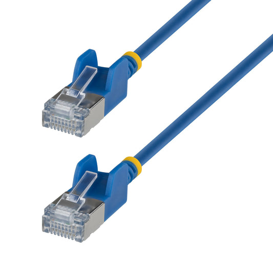 StarTech.com 1m Blue Ultra Slim Cat6A Ethernet Cable, Snagless, FTP, Pure Bare Copper Wire, 34AWG Slim RJ45 Network Patch Cord, Individually Tested - StarTech.com