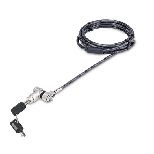 StarTech.com Universal Laptop Lock 6.6ft (2m), Security Cable For Notebooks Compatible With Noble Wedge/Nano/K-Slot, Keyed Locking Cable, Anti-Theft Cut-Resistant Carbon Steel Cable - TAA product image