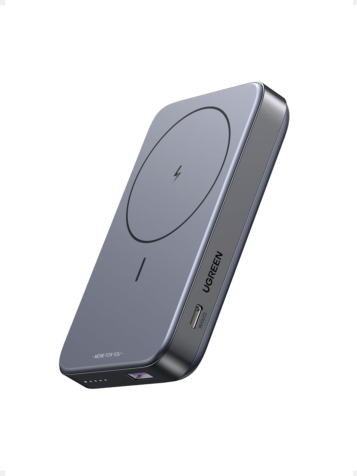 Ugreen 10000mAh Mini Powerbank Wireless 20W with MagSafe grey Lithium Polymer (LiPo) Wireless charging product image