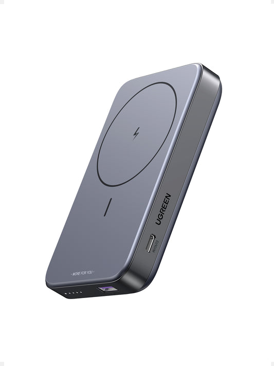 Ugreen 10000mAh Mini Powerbank Wireless 20W with MagSafe grey Lithium Polymer (LiPo) Wireless charging product image