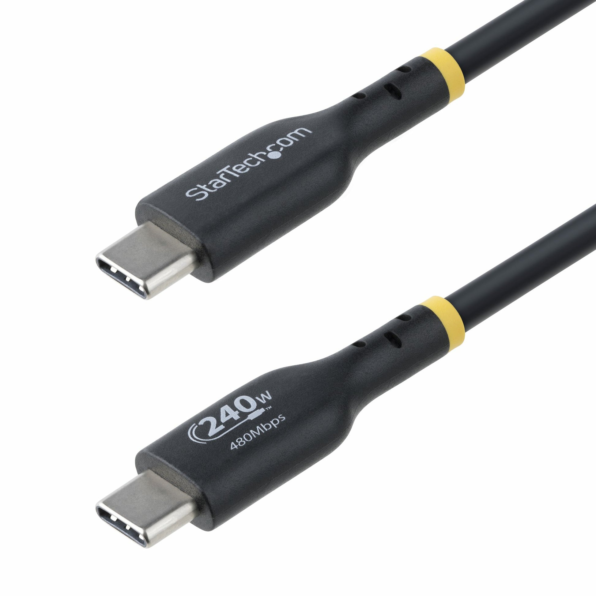 StarTech.com 13ft (4m) USB-C Charging Cable, Charge & Sync, 240W (5A) PD EPR, USB 2.0 Laptop Charger Cable, USB-IF Certified, TPE Jacket - Black USB C Charging Cord product image
