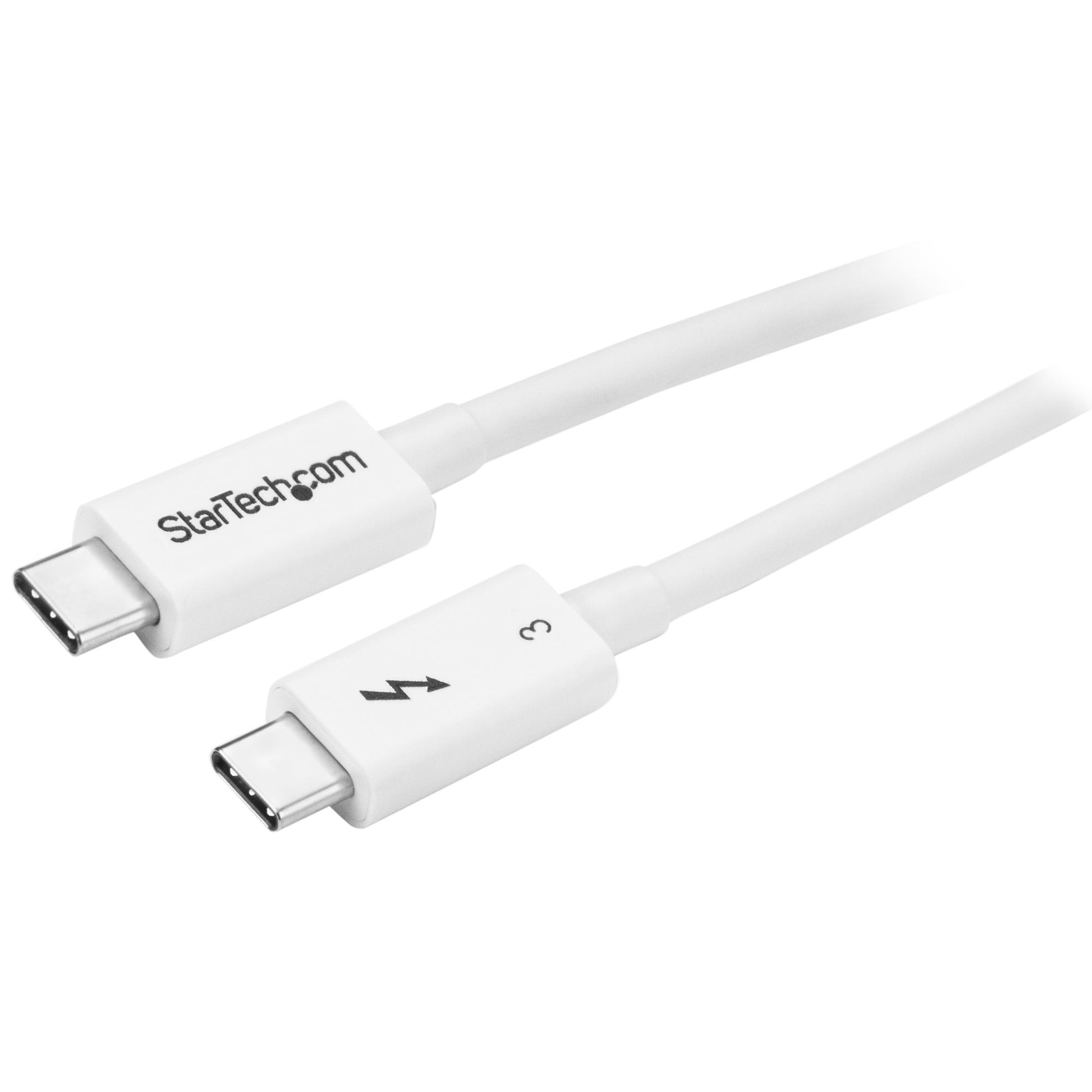 StarTech.com 1.6ft (50cm) Thunderbolt 3 Cable, 40Gbps, 100W PD, 4K/5K, Thunderbolt Certified, Compatible with Thunderbolt 4/USB 3.2/DisplayPort product image