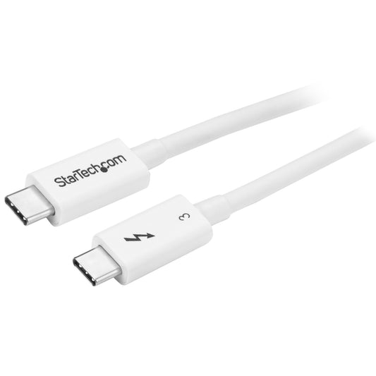 StarTech.com 1.6ft (50cm) Thunderbolt 3 Cable, 40Gbps, 100W PD, 4K/5K, Thunderbolt Certified, Compatible with Thunderbolt 4/USB 3.2/DisplayPort product image