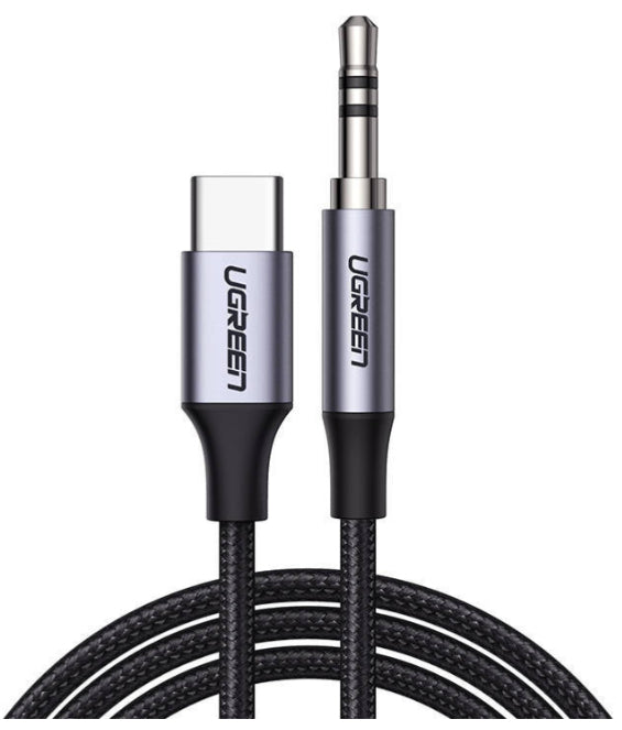 Ugreen CM450 audio cable 1 m 3.5mm USB Type-C Black product image