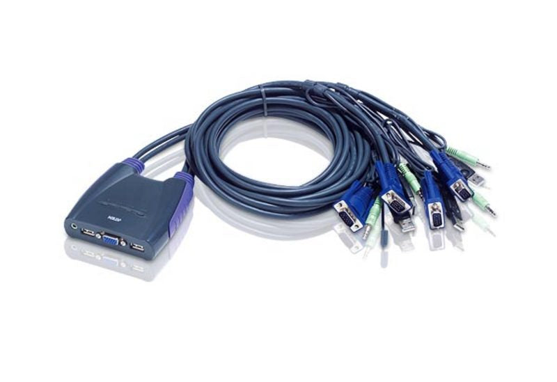 ATEN 4-Port USB VGA KVM Switch with Audio - ATEN