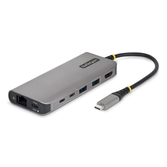 StarTech.com USB-C to HDMI Multiport Adapter with 140W PD Charging, 4K 60Hz, 5-Port USB 5Gbps Hub, GbE, Type-C Mini...