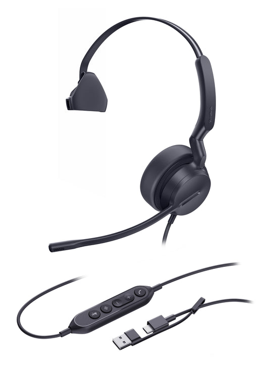 Yealink UH42 Mono USB-C/A Headset Wired Head-band Calls/Music USB Type-C / USB Type-A Black product image